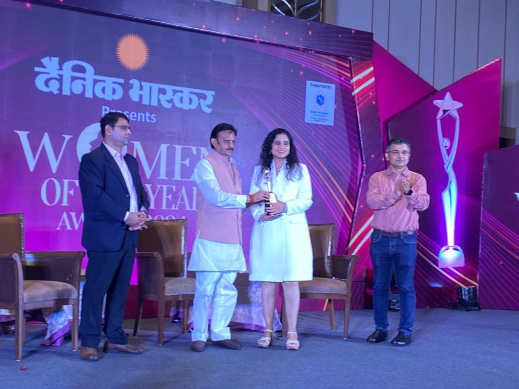 Honored as WOMEN OF THE YEAR by DY Chief Minister MP for excellence in architecture