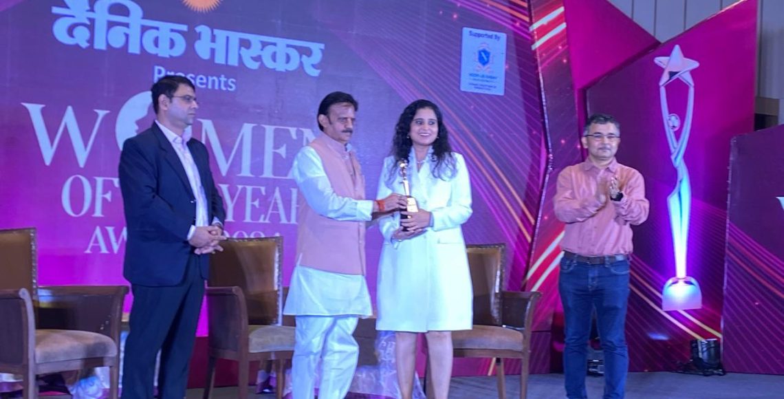 Honored as WOMEN OF THE YEAR by DY Chief Minister MP for excellence in architecture